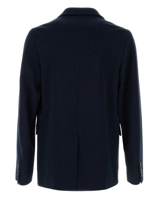 Gucci Blue Cotton Jersey Single-Breasted Jacket for men