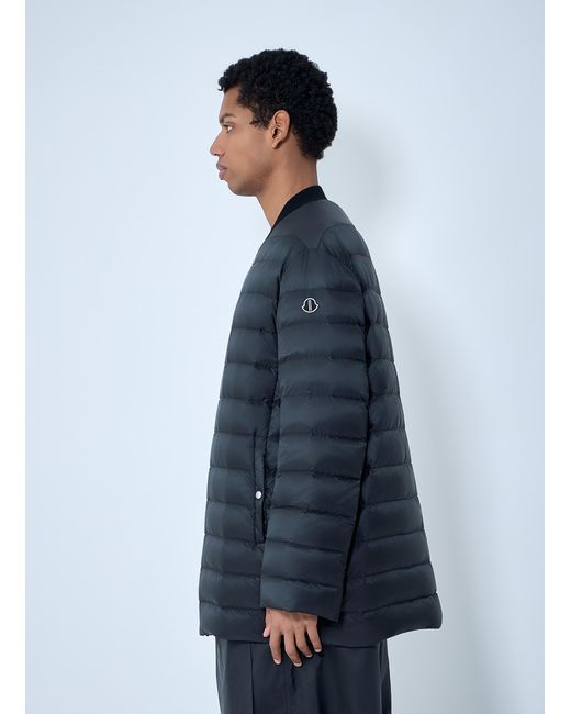 Moncler Blue Rick Owens Flight Parka Bomber Jacket