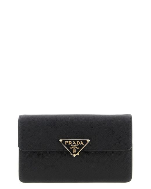 Prada Black Saffiano Mini Crossbody Bag