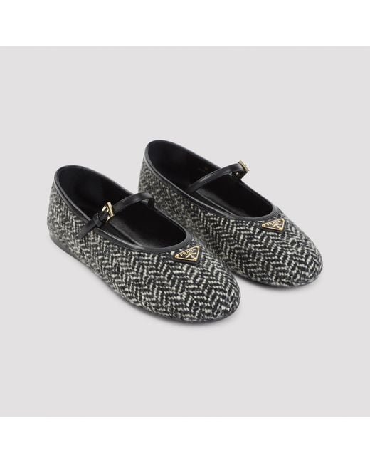Prada Gray Ballerina