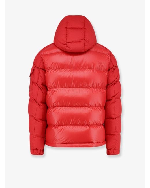 Moncler Red Maya Recycled Polyester Down Jacket for men