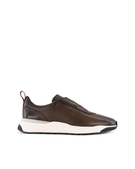 Santoni Brown Sneakers for men
