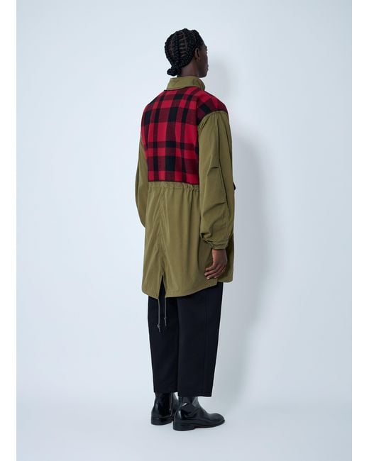 Junya Watanabe Red Check Coat for men