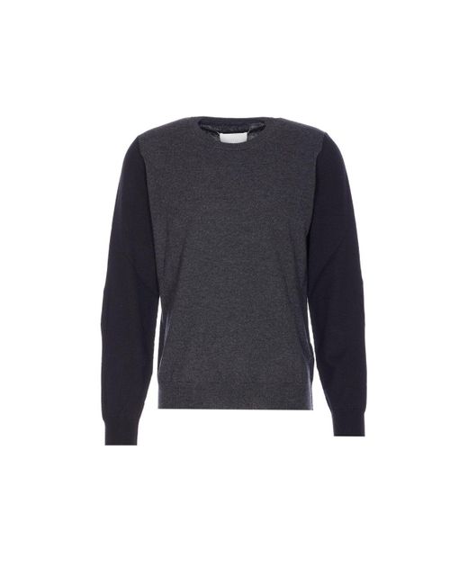 Maison Margiela Blue Two Tone Sweater for men