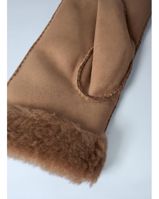 Max Mara White Sand Gloves