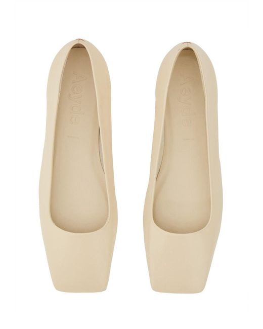 Aeyde Natural Dancer "Crazy" Pointed Toe Leather Flats