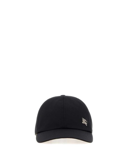 Burberry Black Nylon Baseball Cap