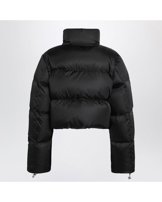 Prada Black Cropped Re-Nylon Down Jacket