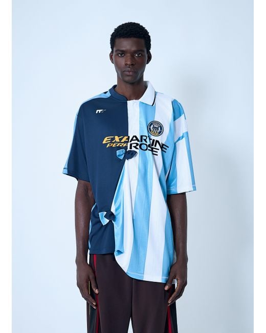 Martine Rose Logo Motif Football Top in Blue for Men | Lyst