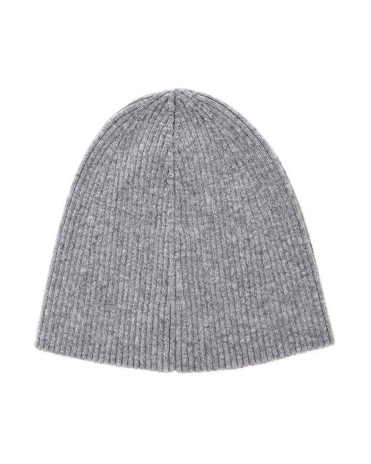 Saint Laurent Gray Grye Beanie With Logo Patch for men