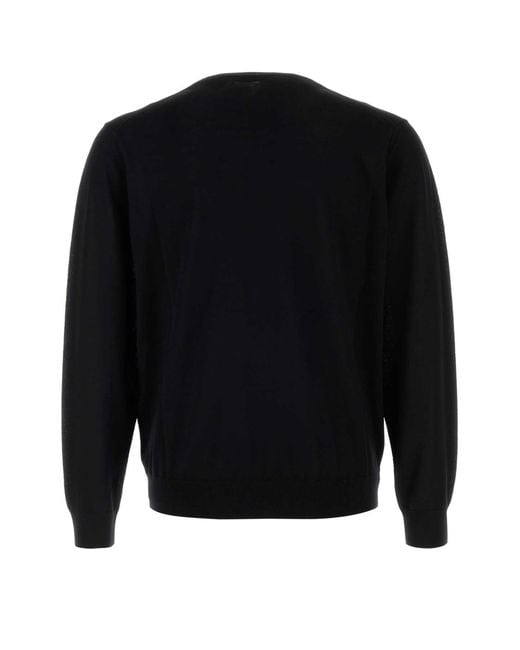 Prada Black Wool Sweater for men