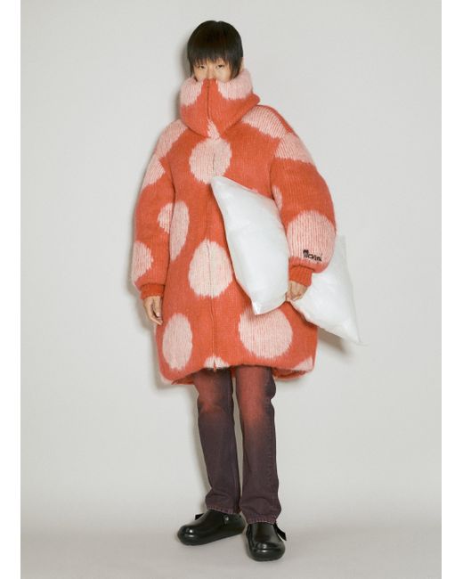 ジャケット Oversized Long Polka Dot Down Coat Marni Oversized Long Polka Dot Down Coat in White | Lyst