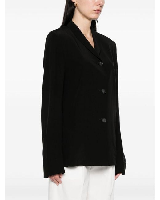 Totême Black Single-Breasted Blazer Jacket