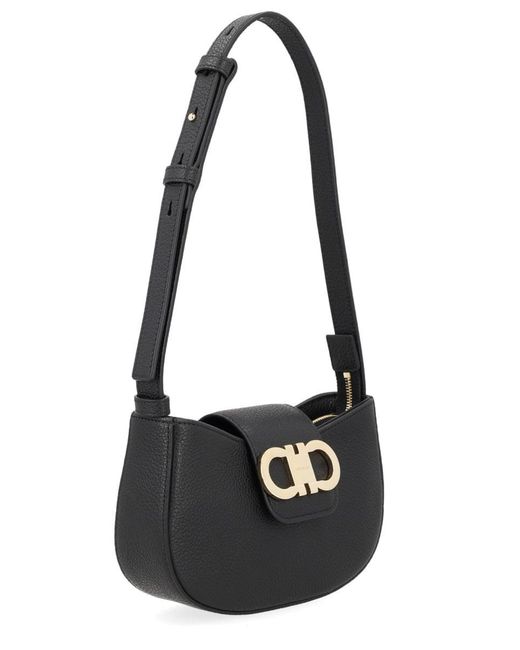 Ferragamo Black Calf Leather Bag