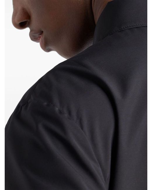 Prada Blue Wool Caban Coat for men
