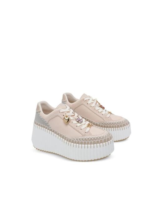 Chloé Gray Chloé Neutrals Trainers