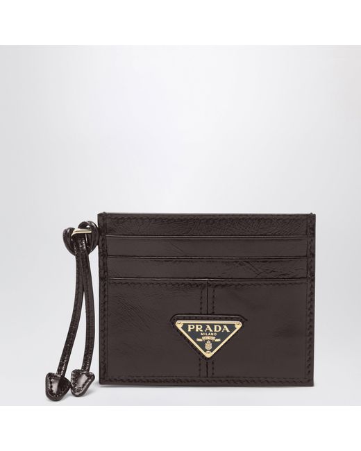 Prada Black Leather Card Holder