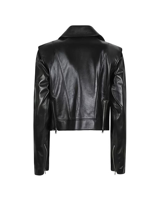 Céline Black Leather Biker Jacket