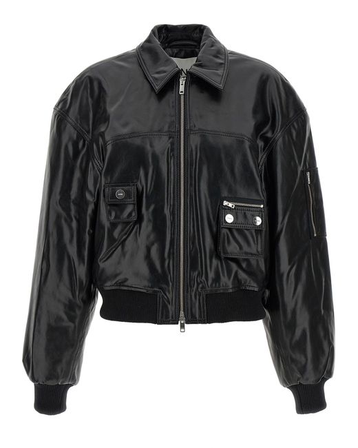Ganni Black '7093 Future' Bomber Jacket