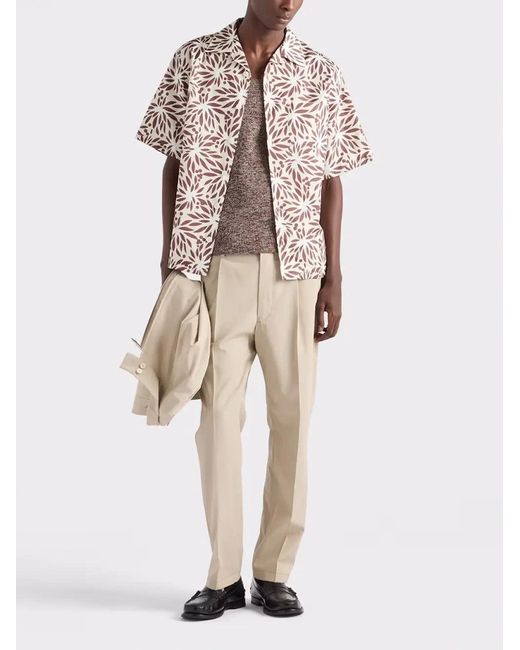 Prada Natural Cotton Pants for men