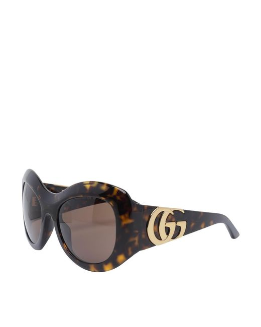Gucci Brown Round Sunglasses