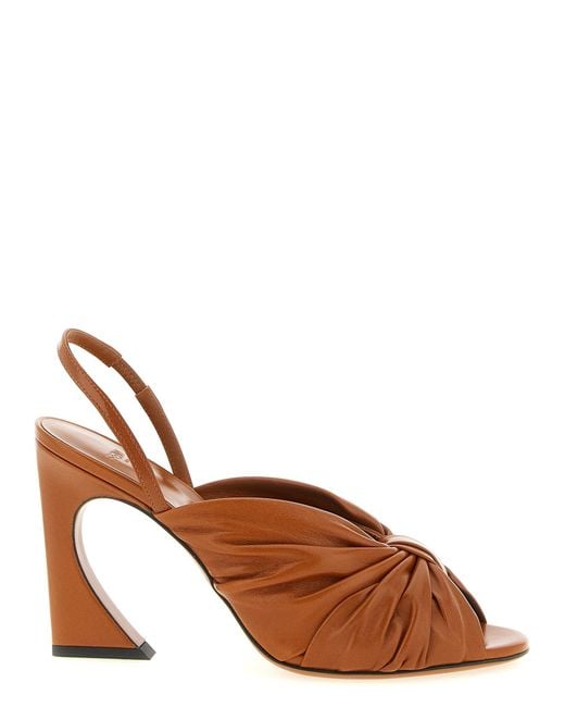Fendi Brown Arco Sandals