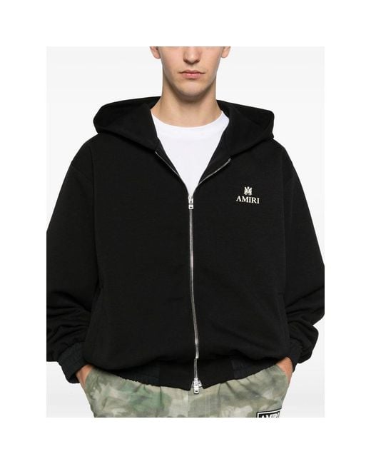Amiri Black Zip-Throughs for men