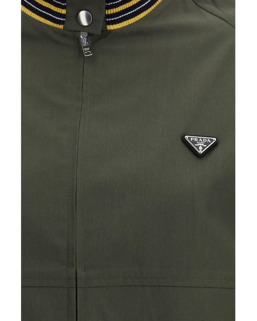 Prada Green Technical Canvas Blouson