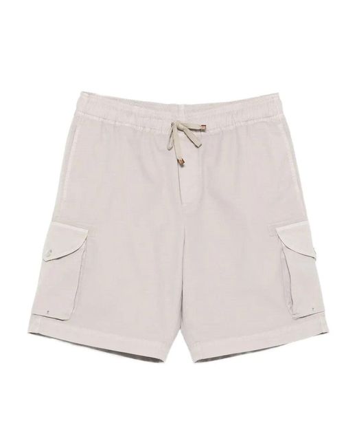 Brunello Cucinelli White Bermuda Shorts for men