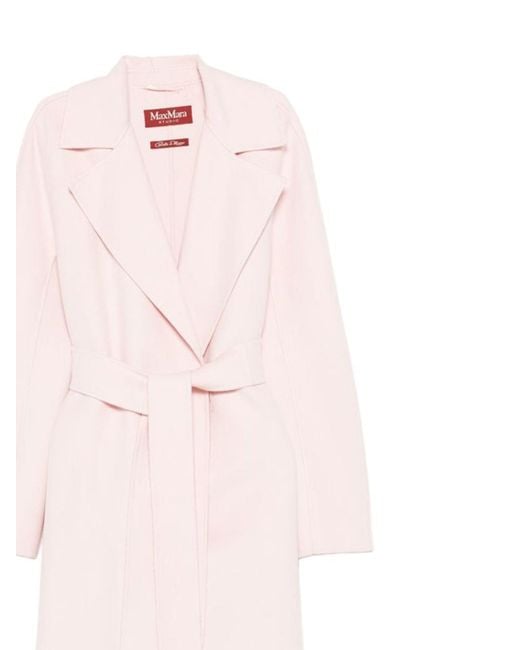 Max Mara Pink Wool Long Coat