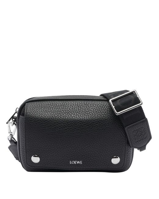 Loewe Black Small Pebble Messenger Bag for men