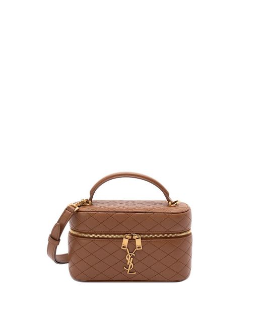 Saint Laurent Brown 'Gaby' Vanity Bag