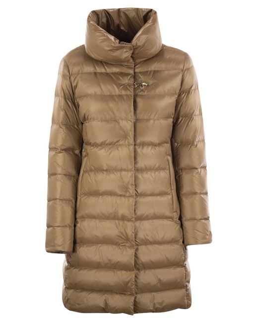 Fay Natural Long Down Jacket With Hook