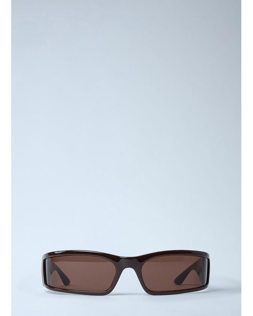 Balenciaga White Sunset Rectangle Sunglasses for men