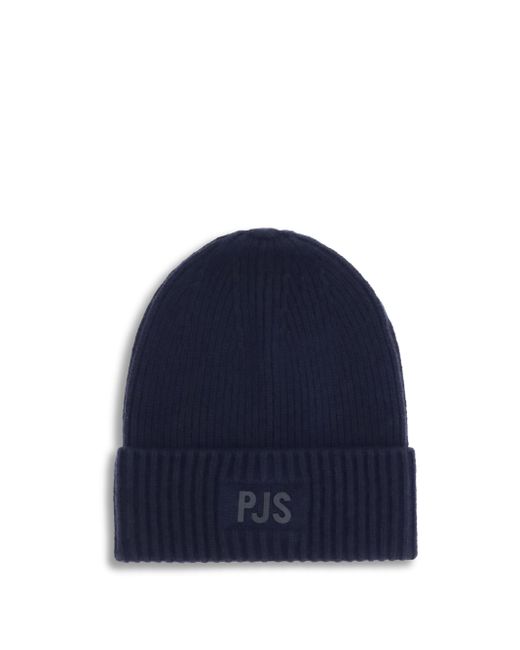 Parajumpers Blue Ribbed Beanie Hat for men