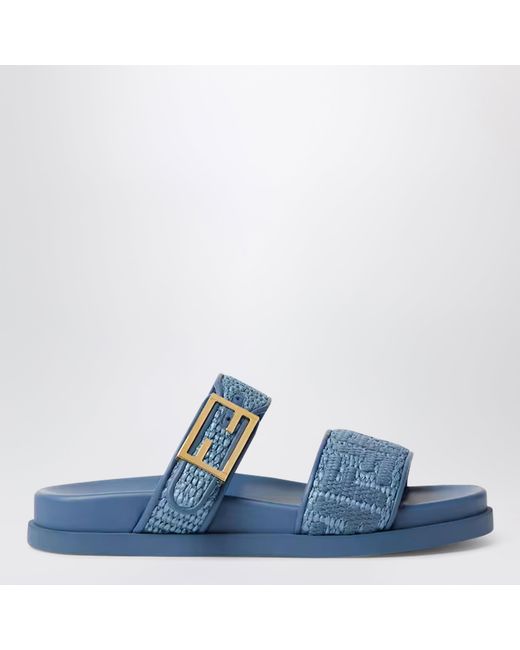 Fendi Blue Feel Slides