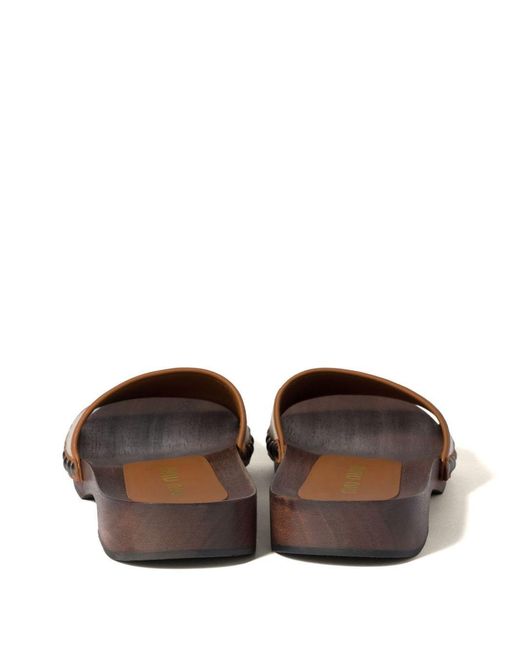 Miu Miu Brown Logo Slides