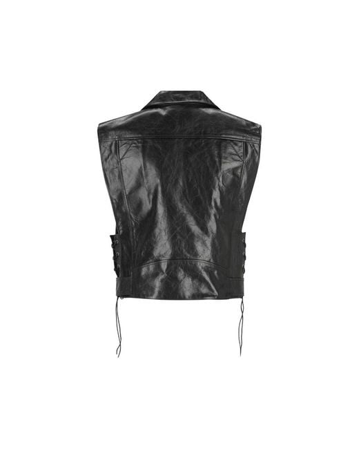 Saint Laurent Black Waistcoats
