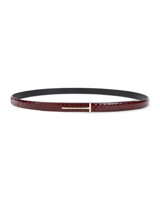 Tom Ford Brown Python Belt