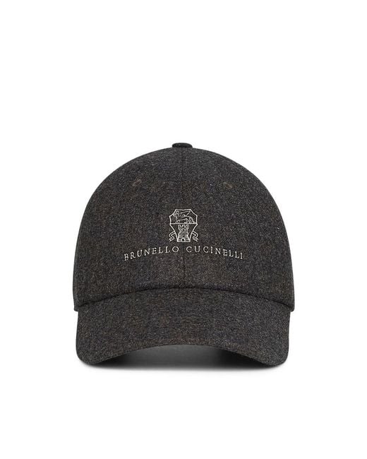 Brunello Cucinelli Black Hats for men