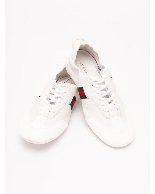 Gucci White 'Flex' Sneakers