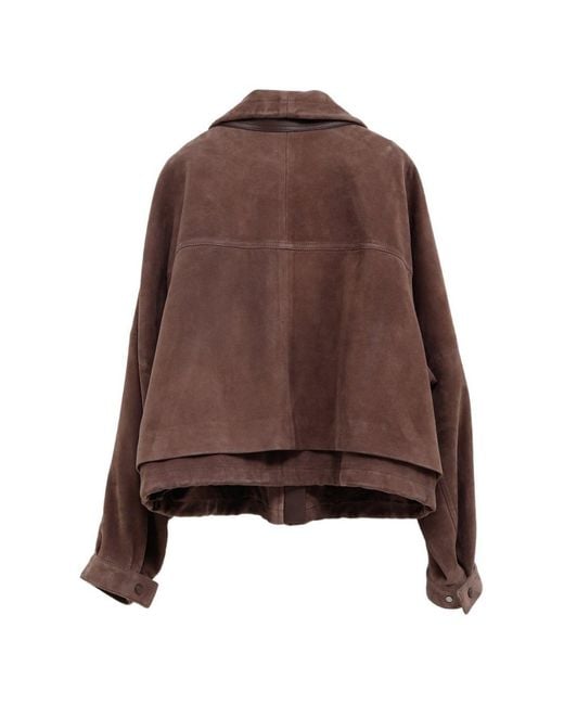Loewe Brown Suede Leather Jacket