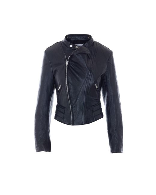 Maison Margiela Blue Leather Jacket