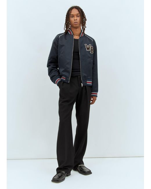 Wales Bonner Blue Marvel Bomber Jacket for men