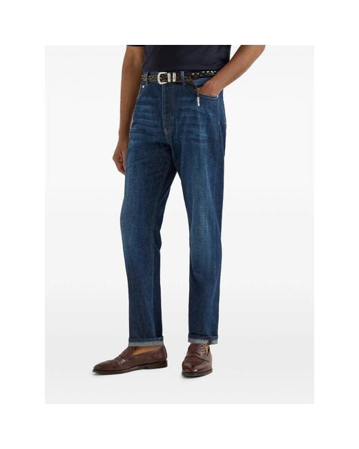 Brunello Cucinelli Blue Denim for men
