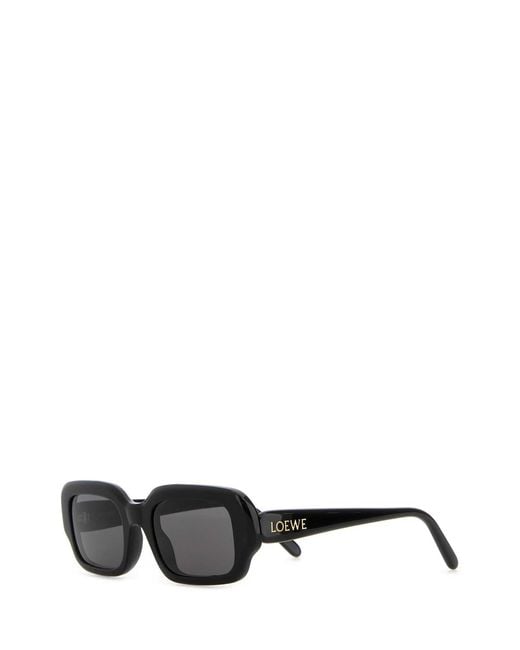 Loewe Black Rectangular Slim Sunglasses