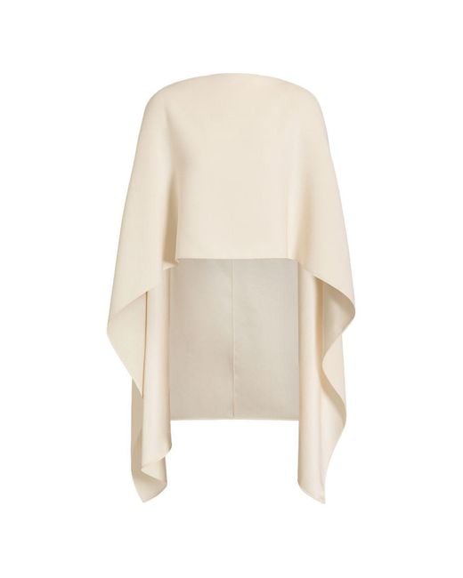 Alberta Ferretti White Cape Scarf