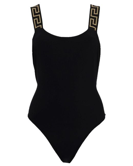 Versace Black Greca Border Swimsuit