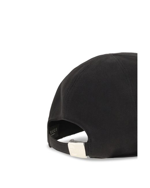 Gucci Black Rhinestone Logo Baseball Cap