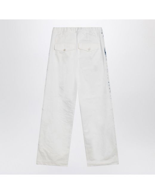 Dries Van Noten Blue Light Jeans With Drawstring for men